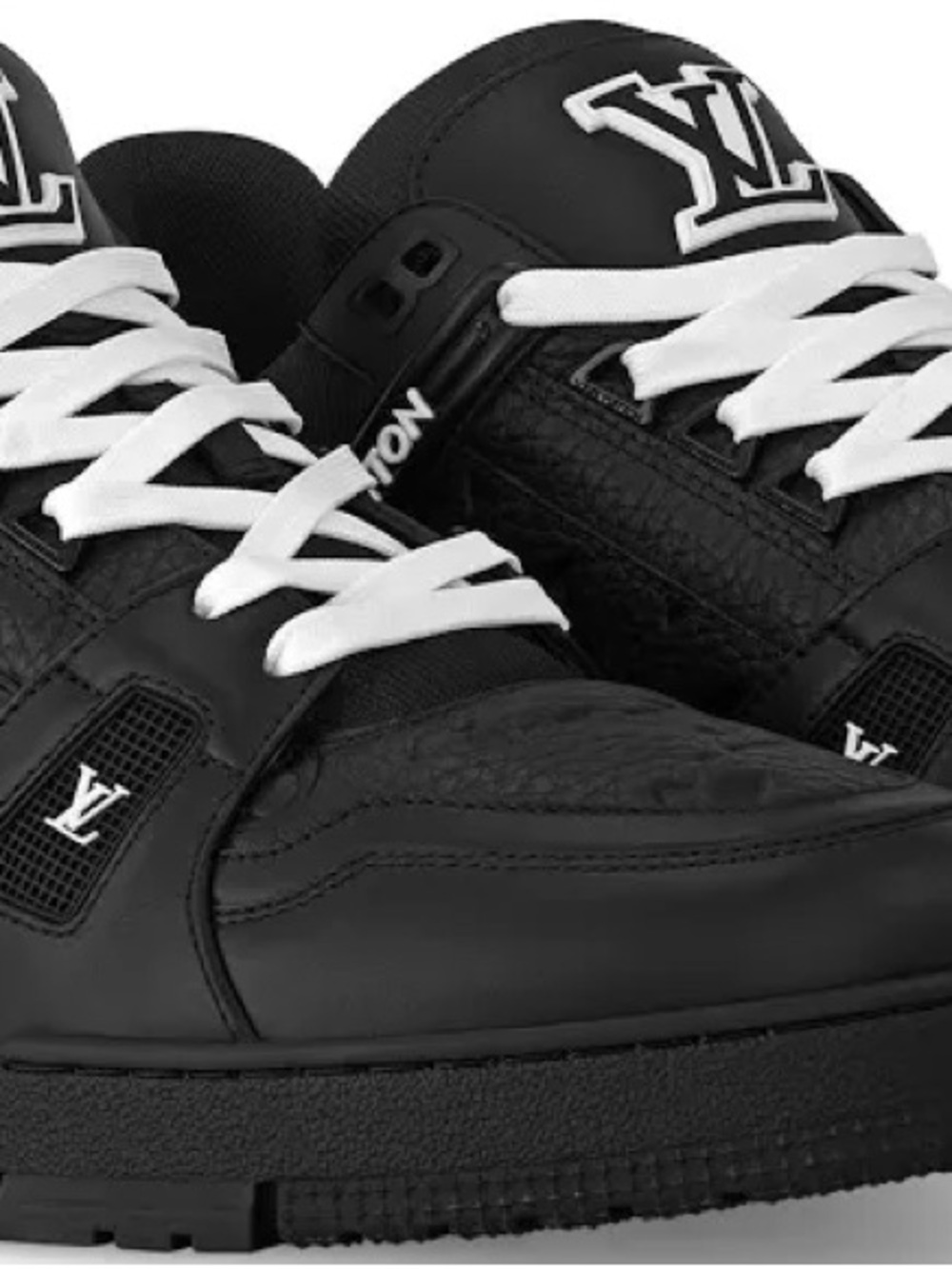 Louis Vuitton Black & White Low-Top Sneakers